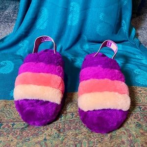 UGG Fluff Yeah Fuzzy Slides Sz7